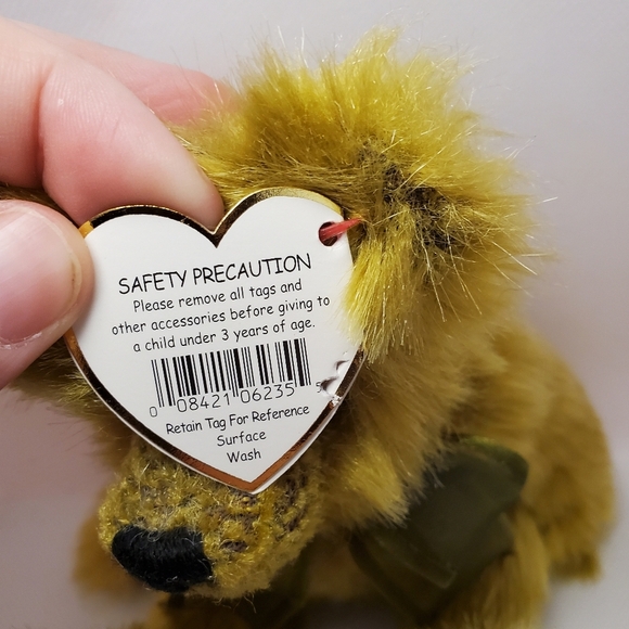 1993 Ty Beanie Baby "Fern" Retired Green Bear - Picture 4 of 9
